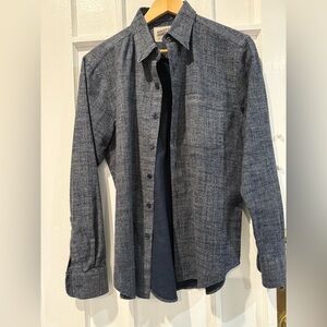 Naked & Famous Denim Speckled Blue Shirt